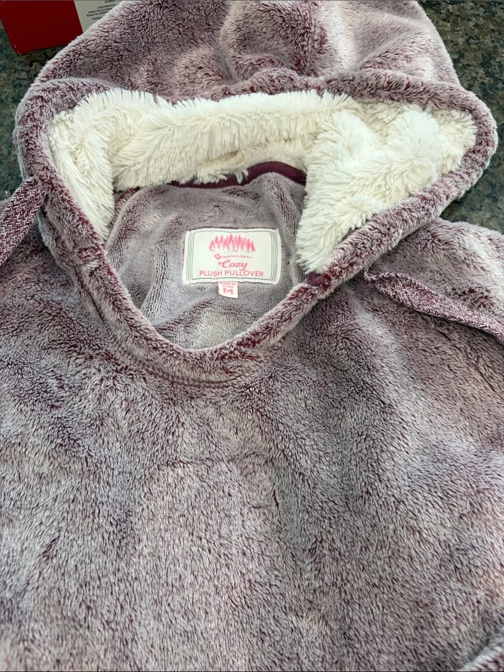 Cozy Plush Pullover Hoodie for Kids - Dusty Mauve